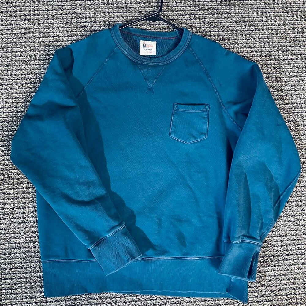 Todd Snyder + Champion Midweight Pocket Sweatshirt Blue XL